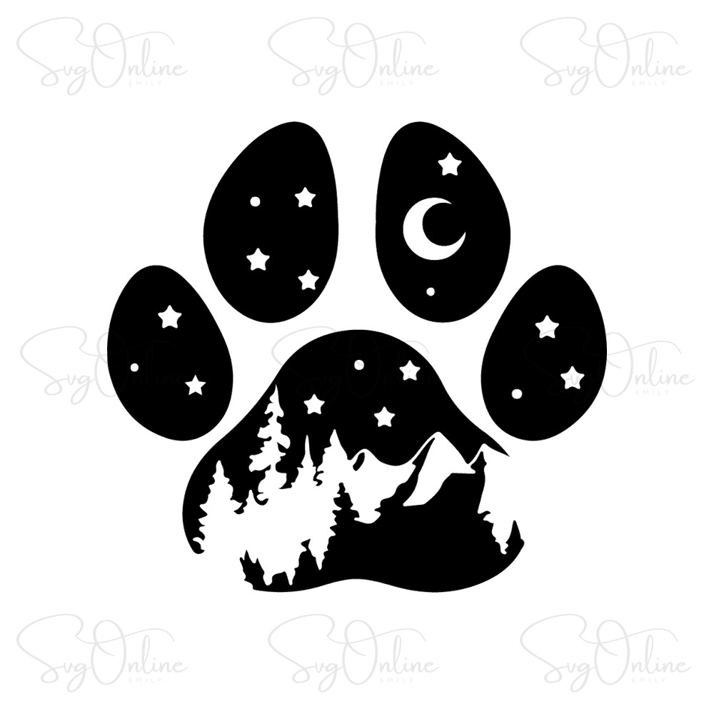 adventure dog paw print svg free download - Free SVG