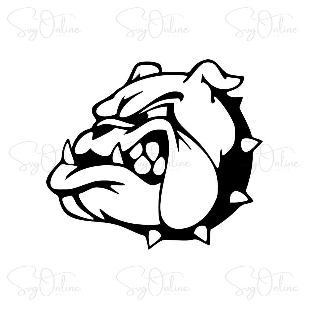 angry bulldog face svg free download cut file - Free SVG