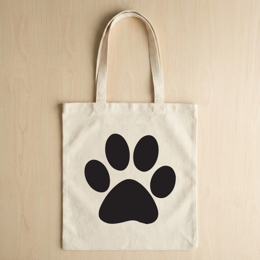 animal paw svg tote bag mockup pet pawprint - Free SVG