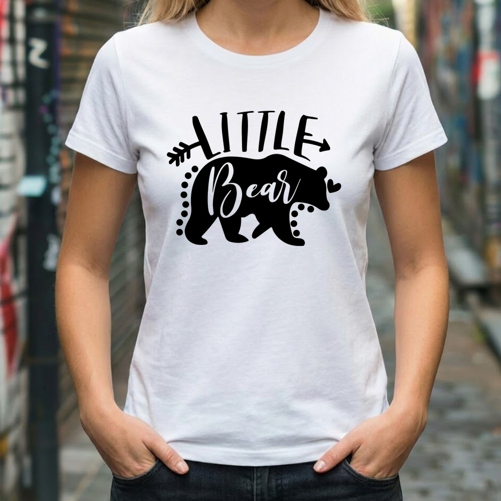 baby bear svg tee shirt mockup kids design - Free SVG