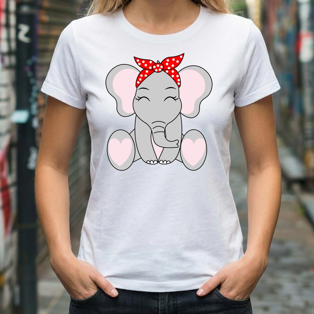 baby elephant bandana svg tee shirt mockup 1 - Free SVG