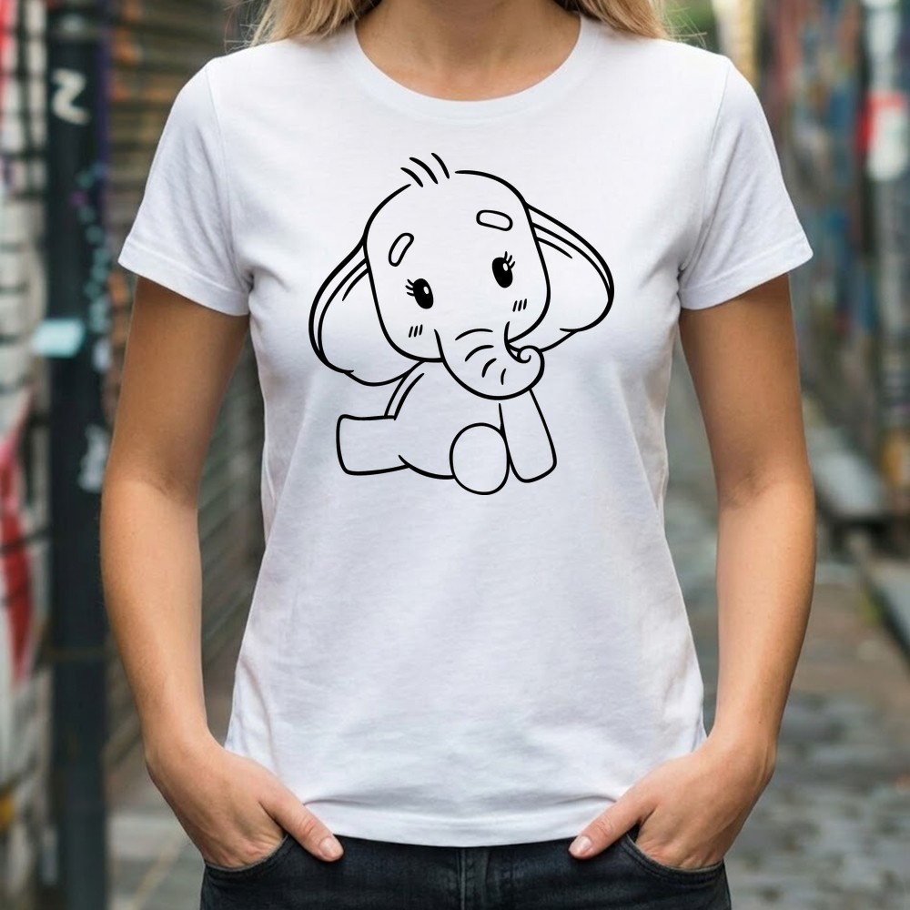 baby elephant svg tshirt mockup mom life design - Free SVG