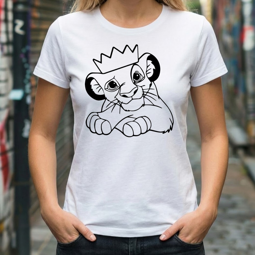 baby simba lion king svg tee shirt mockup - Free SVG