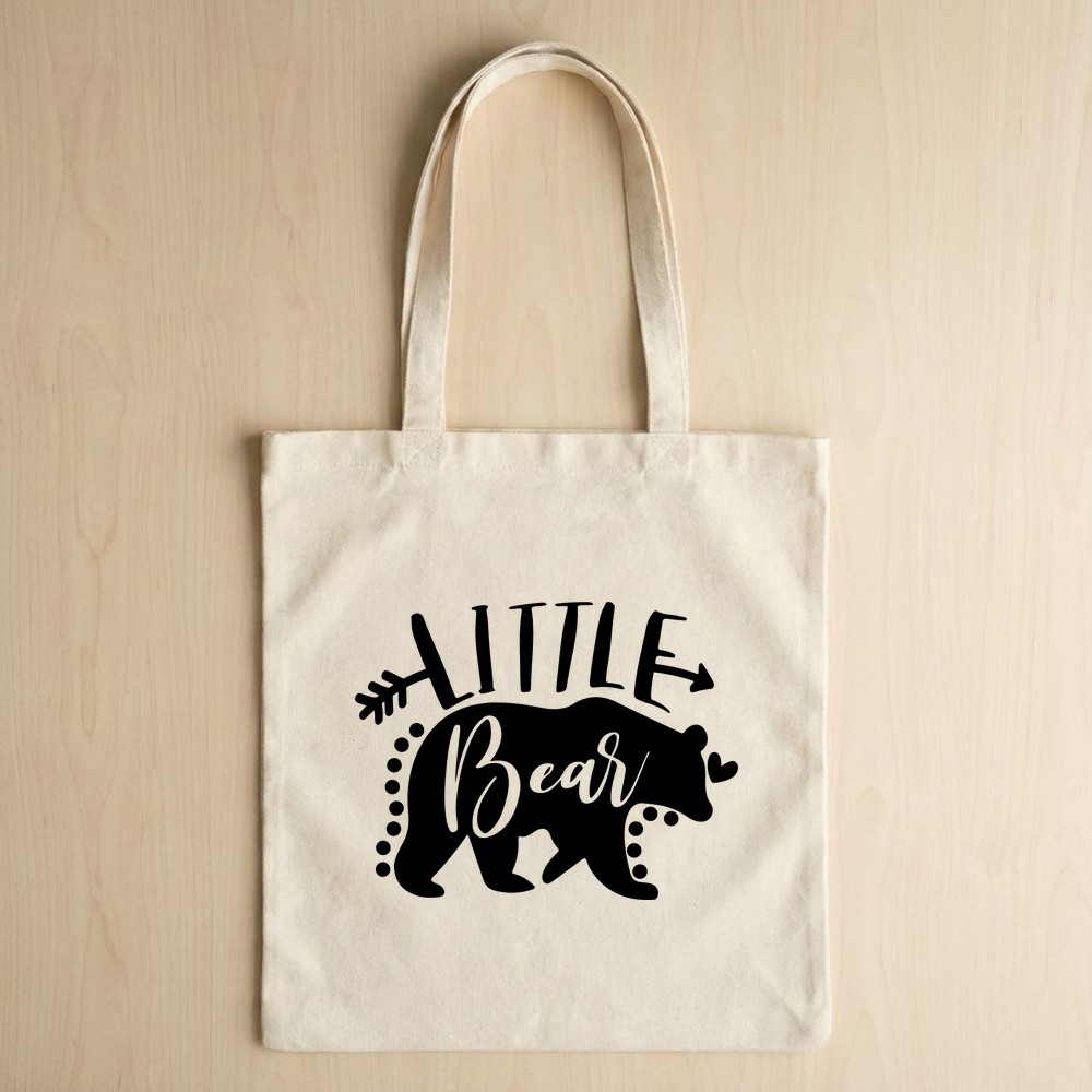 bear family svg tote bag mockup free file - Free SVG