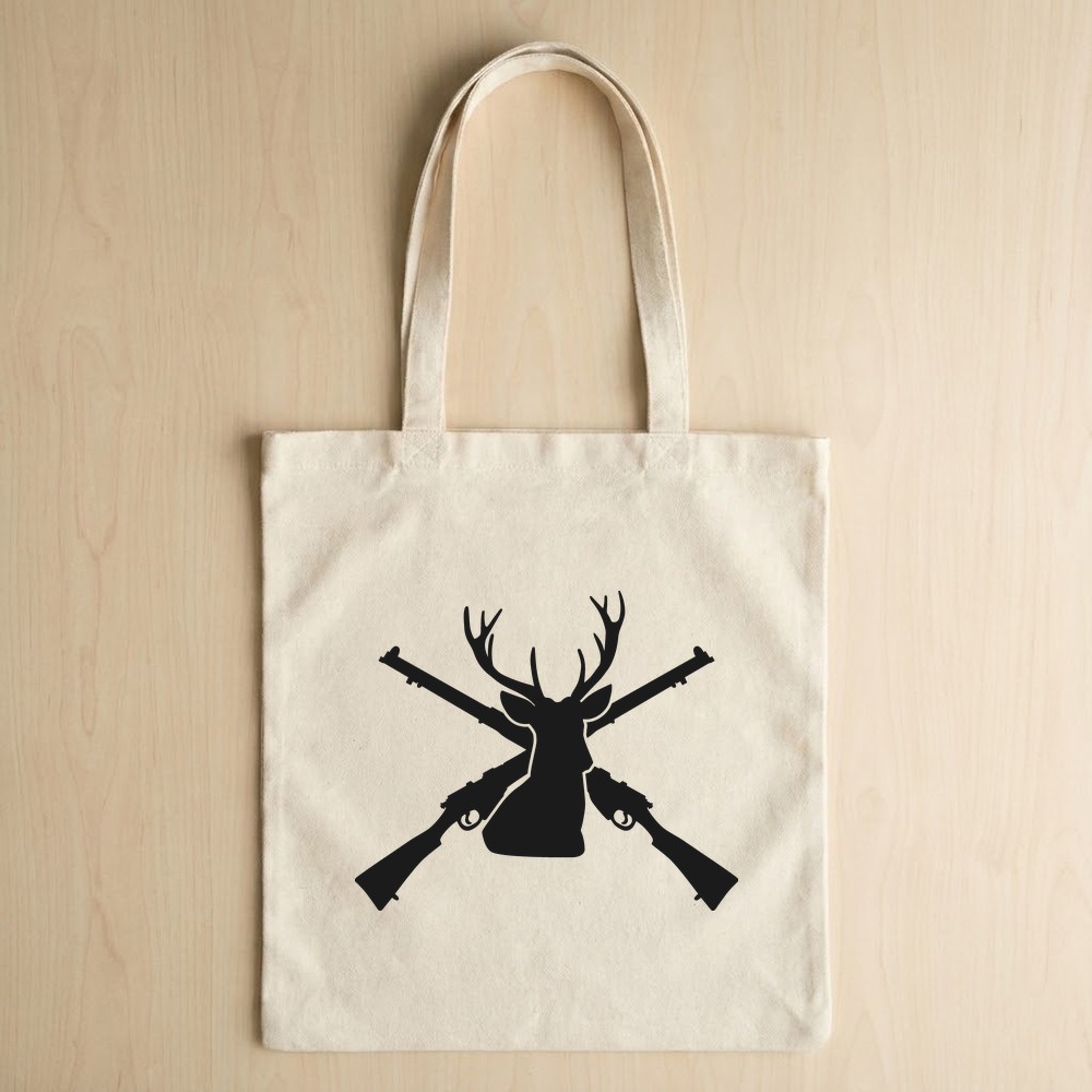 buck hunting svg tote bag mockup free - Free SVG