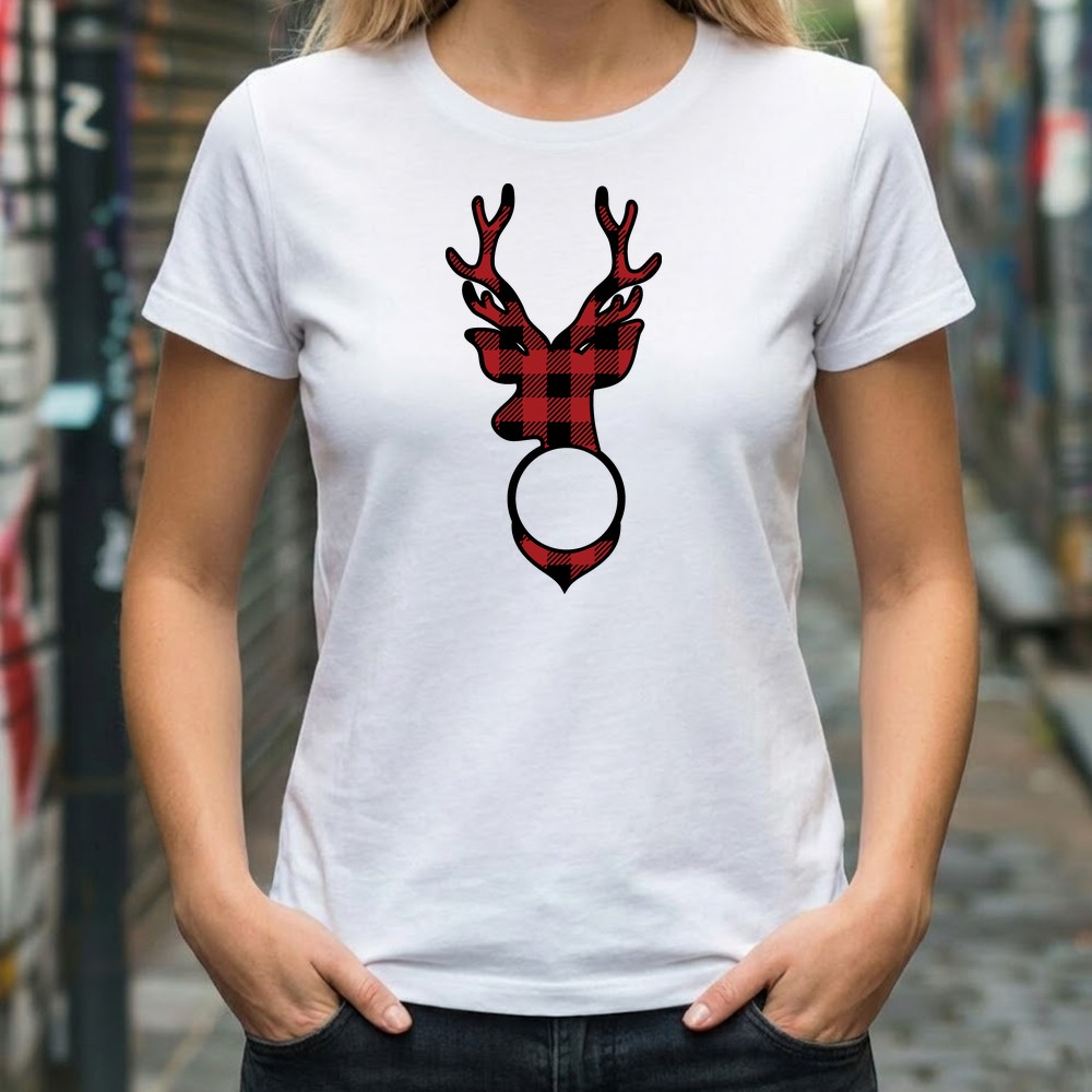 buffalo plaid reindeer svg tshirt mockup winter christmas - Free SVG