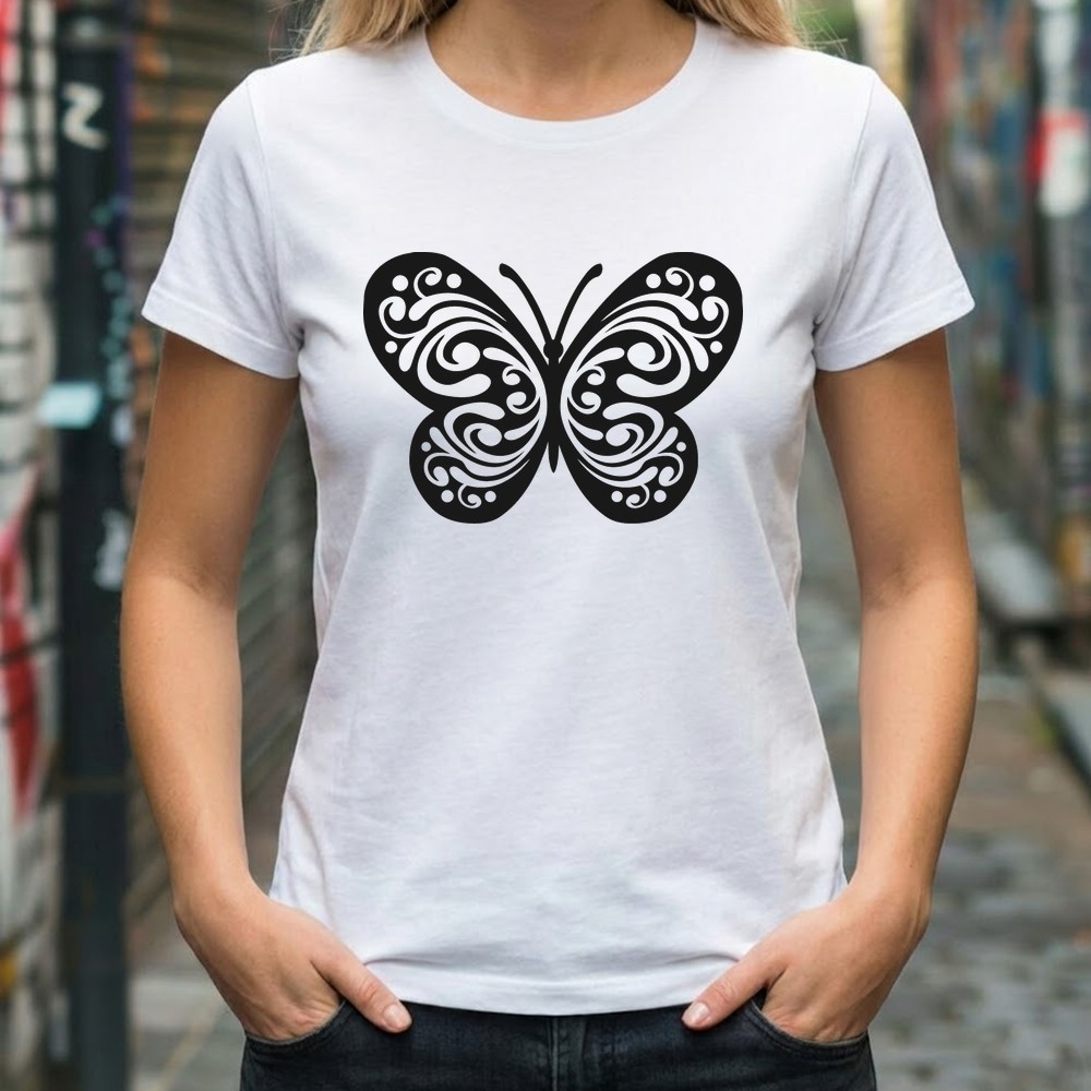 butterfly mandala svg tee shirt mockup - Free SVG