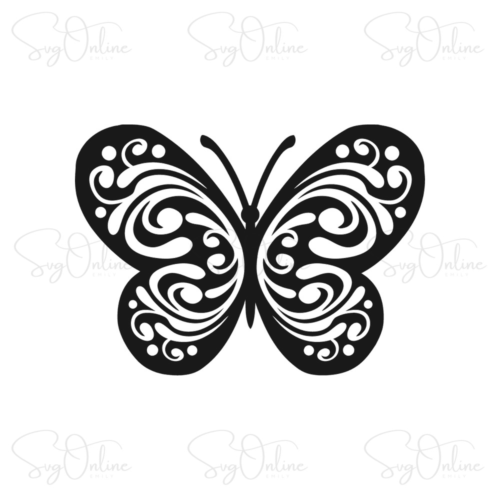 butterfly mandala zentangle svg free download - Free SVG