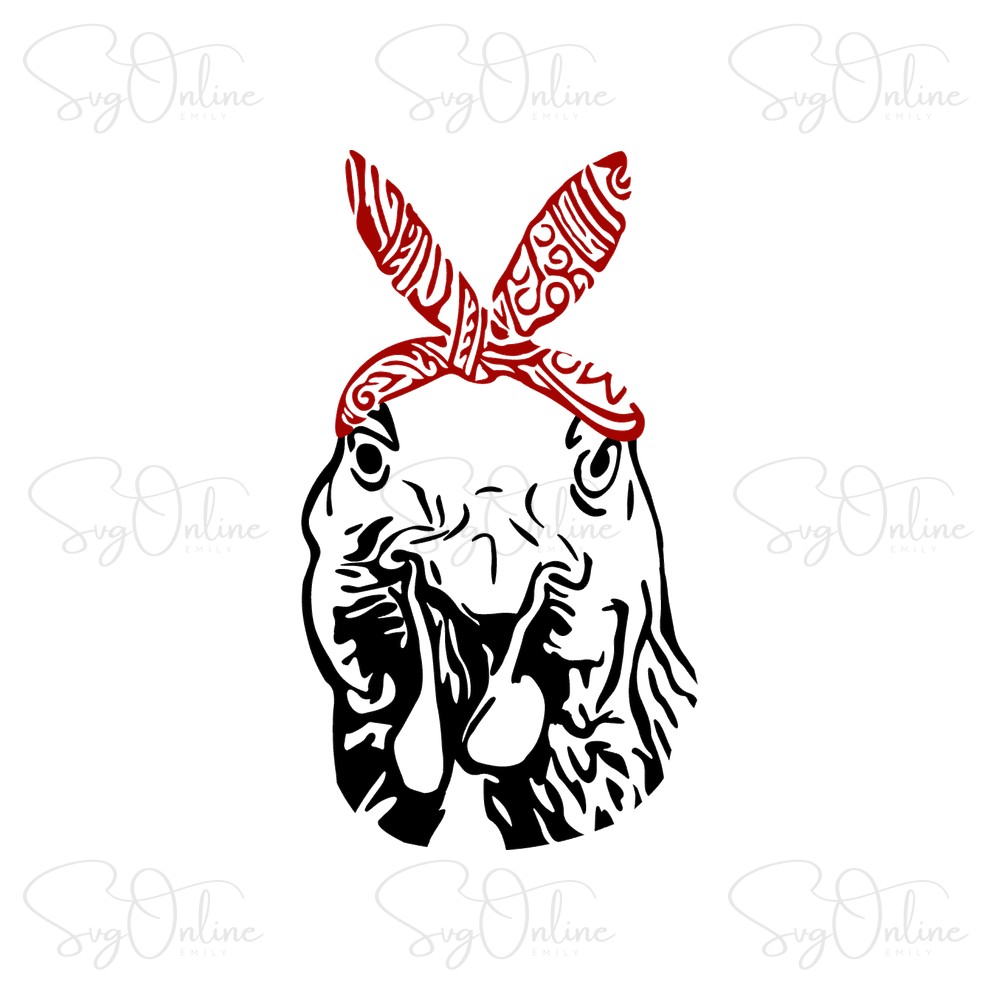 chicken with bandana svg free download design - Free SVG