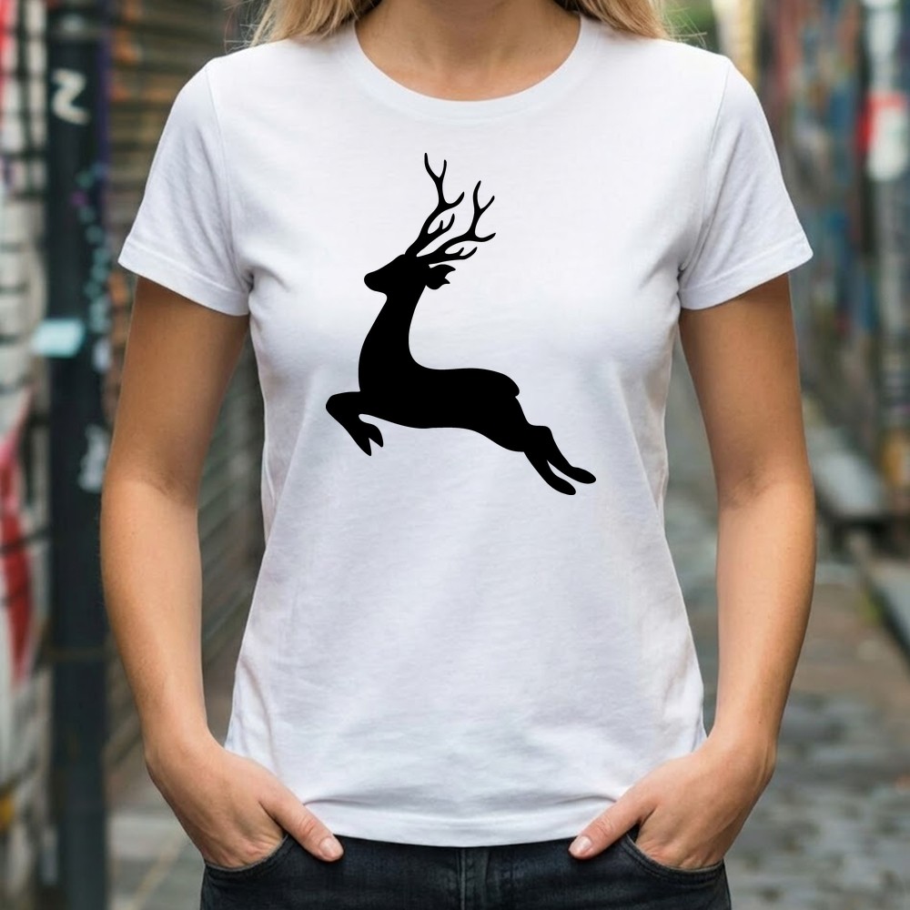 christmas reindeer svg t shirt mockup design - Free SVG