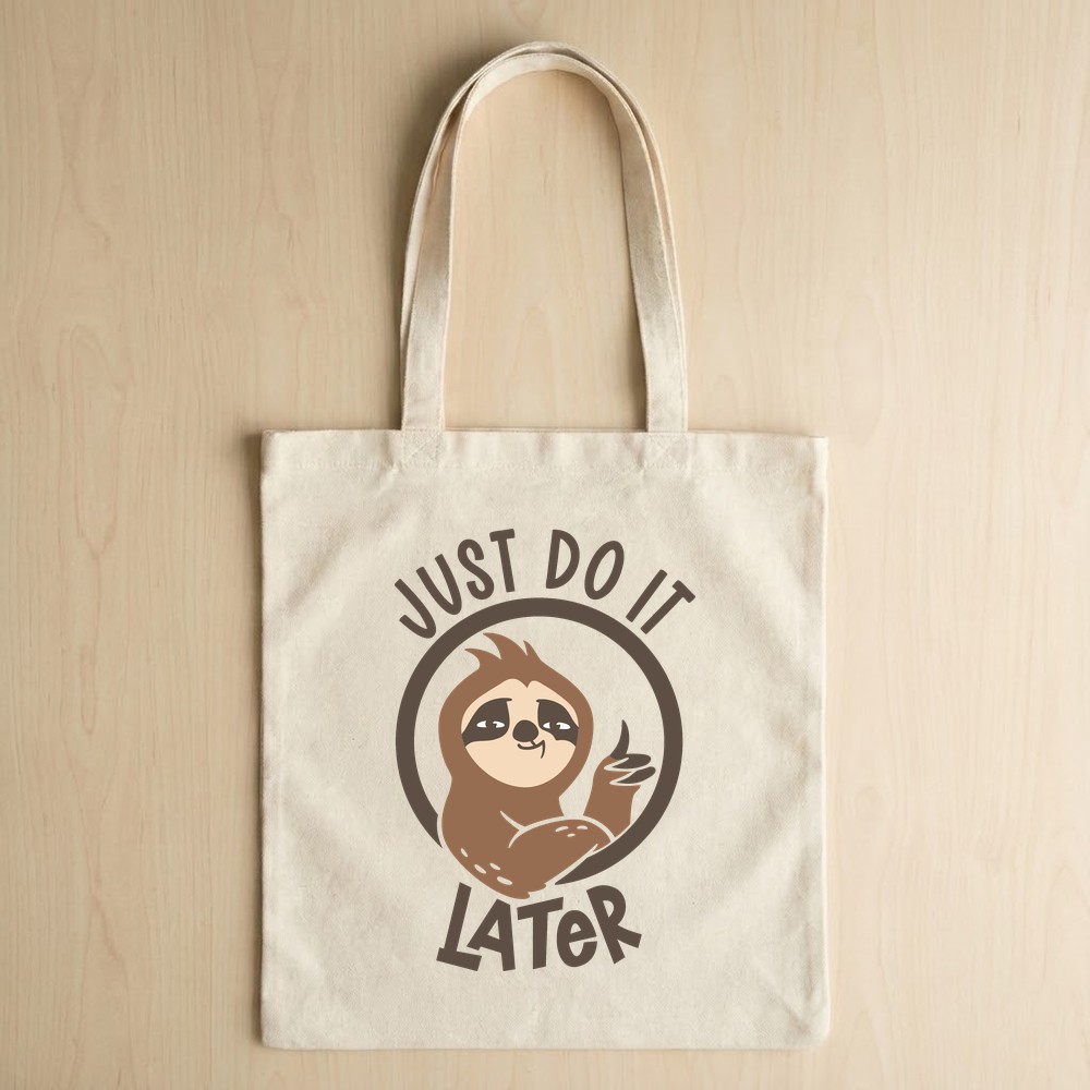 do it later sloth svg tote bag mockup - Free SVG