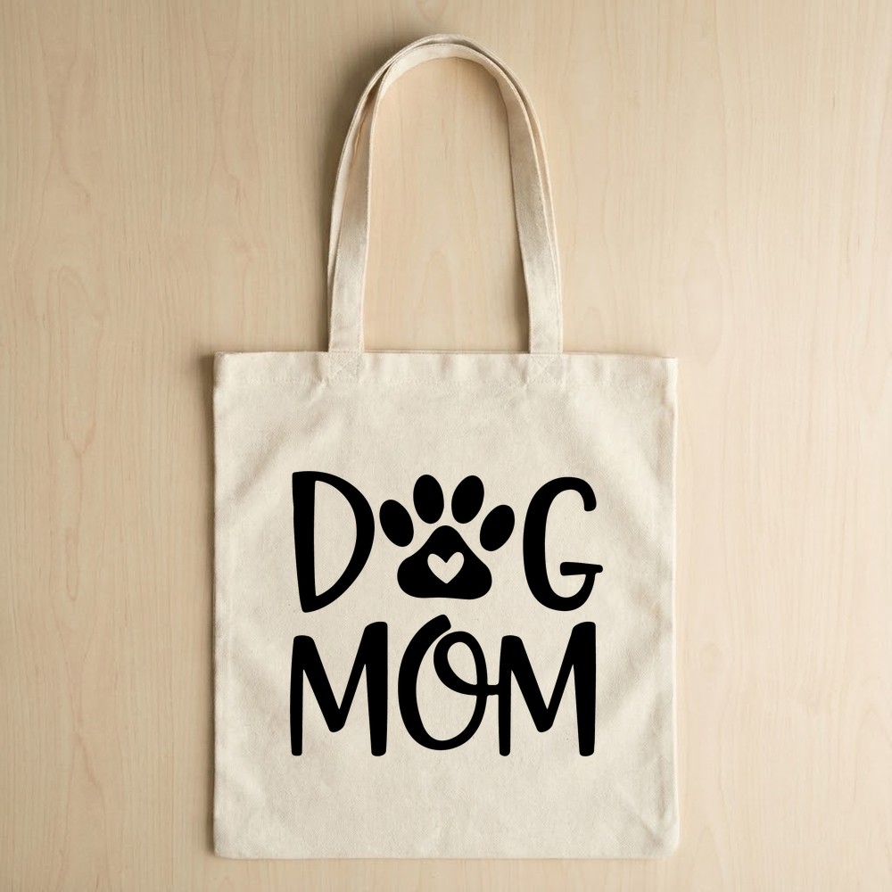 dog mom svg tote bag mockup kids have fur - Free SVG