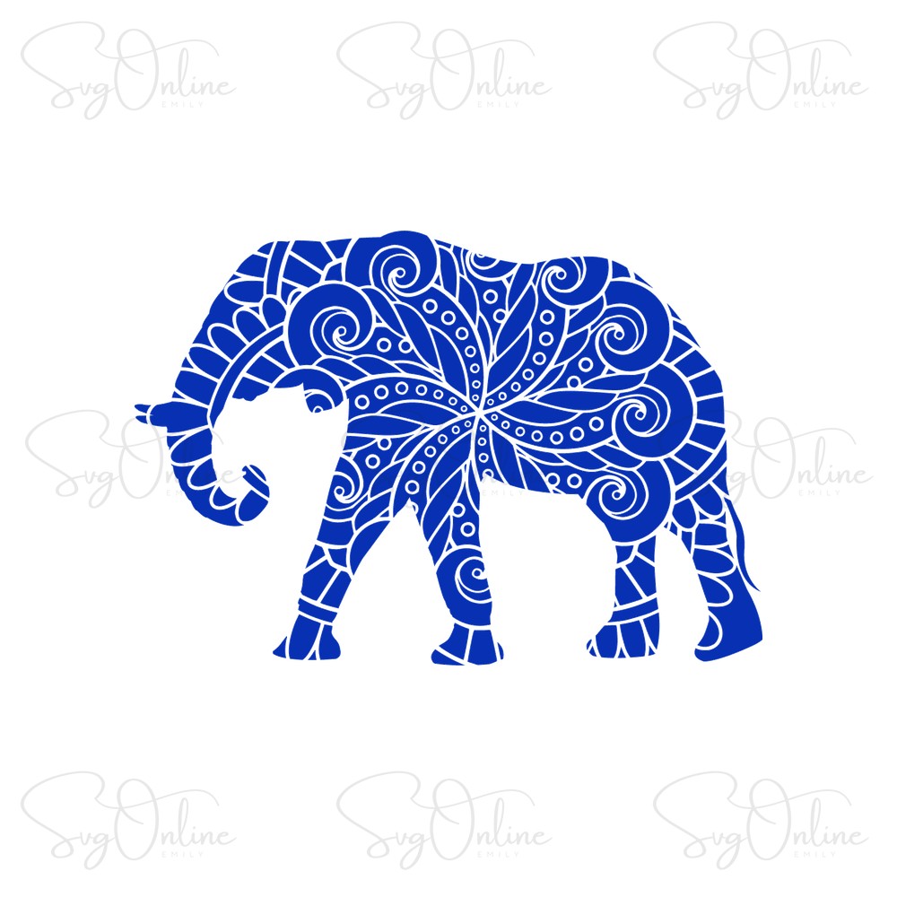 elephant mandala svg free download intricate design - Free SVG