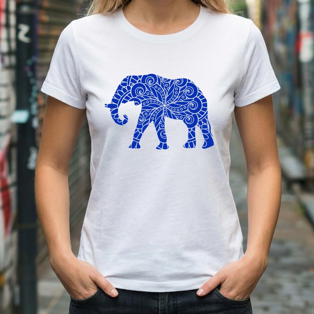 elephant mandala svg tee shirt mockup design - Free SVG
