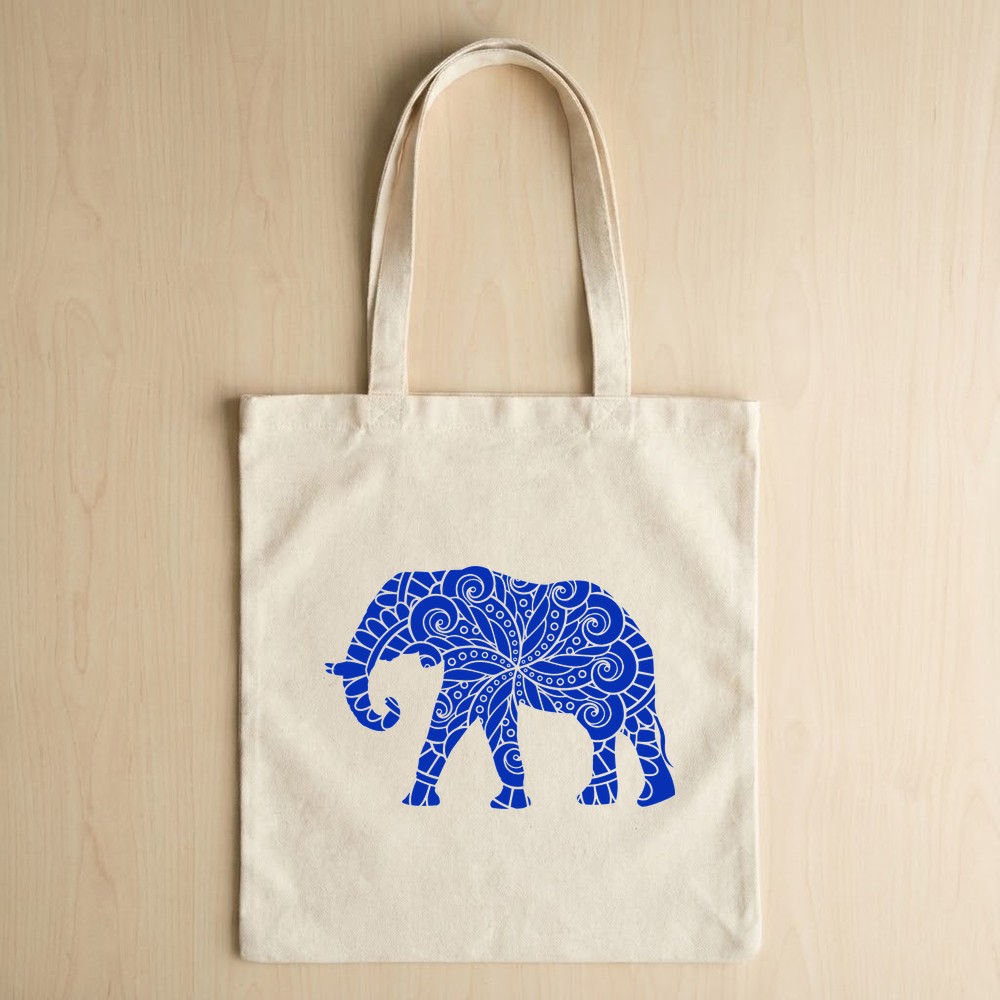 elephant mandala svg tote bag mockup design 1 - Free SVG