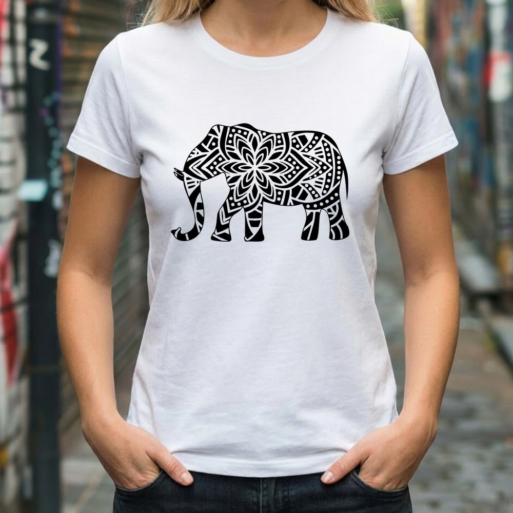 elephant mandala svg tshirt mockup design - Free SVG