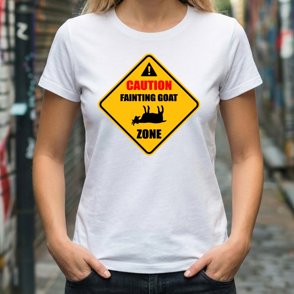 fainting goat svg design on tee shirt mockup - Free SVG