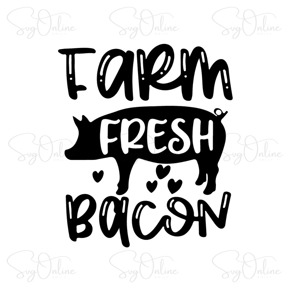 farm fresh bacon svg design free download - Free SVG