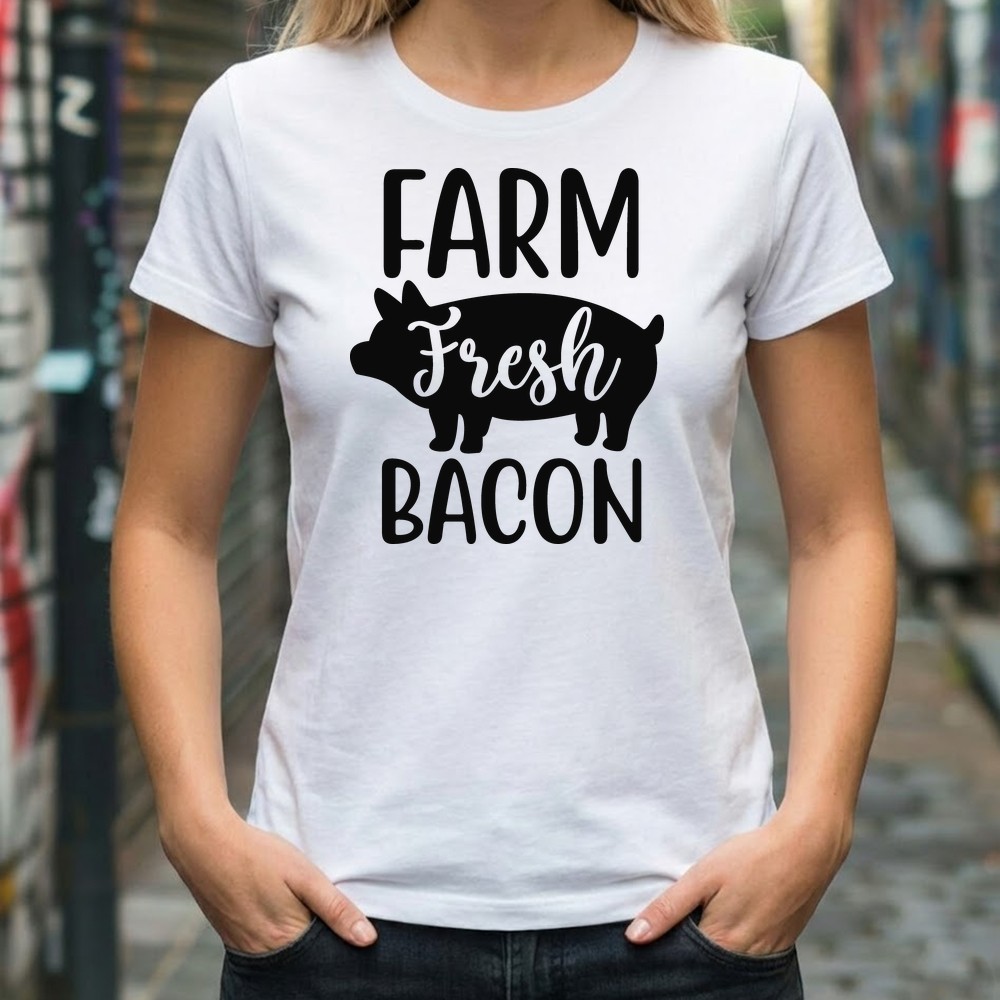farm fresh bacon svg tshirt mockup farmhouse style - Free SVG