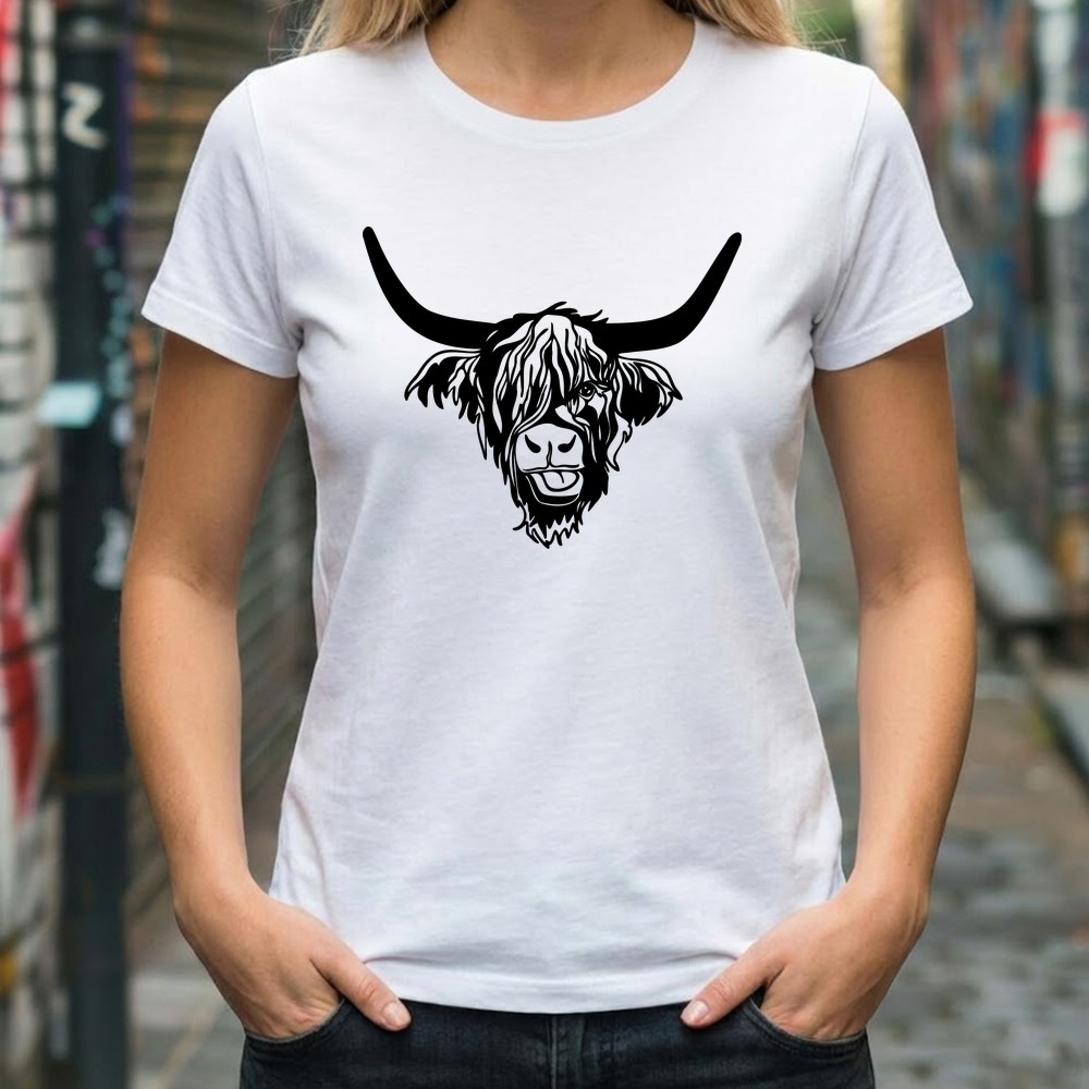 floral cow svg tshirt mockup design - Free SVG