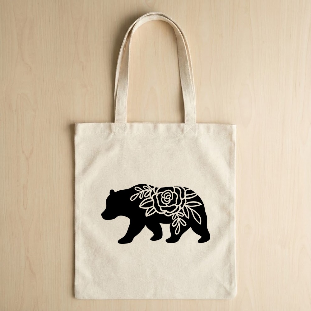 floral mama bear svg tote bag mockup 2 - Free SVG