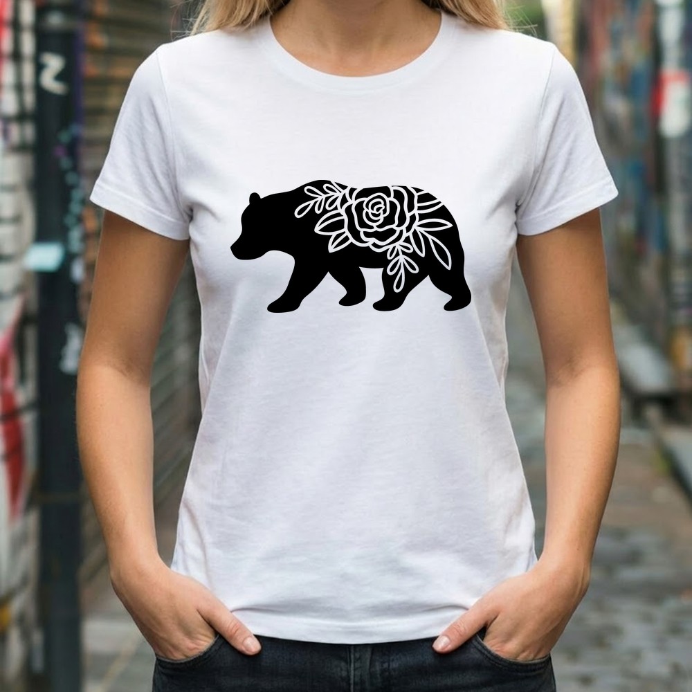 floral mama bear svg tshirt mockup 2 - Free SVG