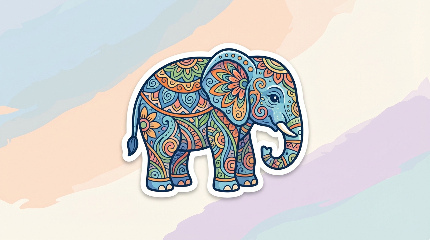 free baby elephant mandala svg intricate design for cricut silhouette hero banner - Free SVG