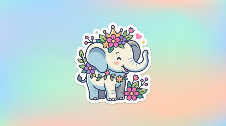 Free Baby Elephant SVG – Adorable Floral Design for Cricut & Silhouette (Commercial Use)