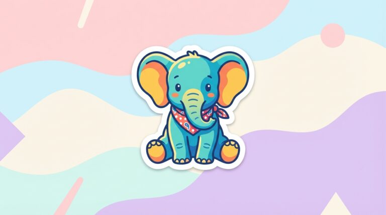 Free Baby Elephant SVG – Cute Bandana Design for Cricut & Silhouette