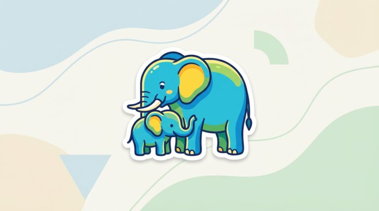 Free Baby Elephant SVG – Cute Mom & Baby Design for Cricut (Commercial Use)
