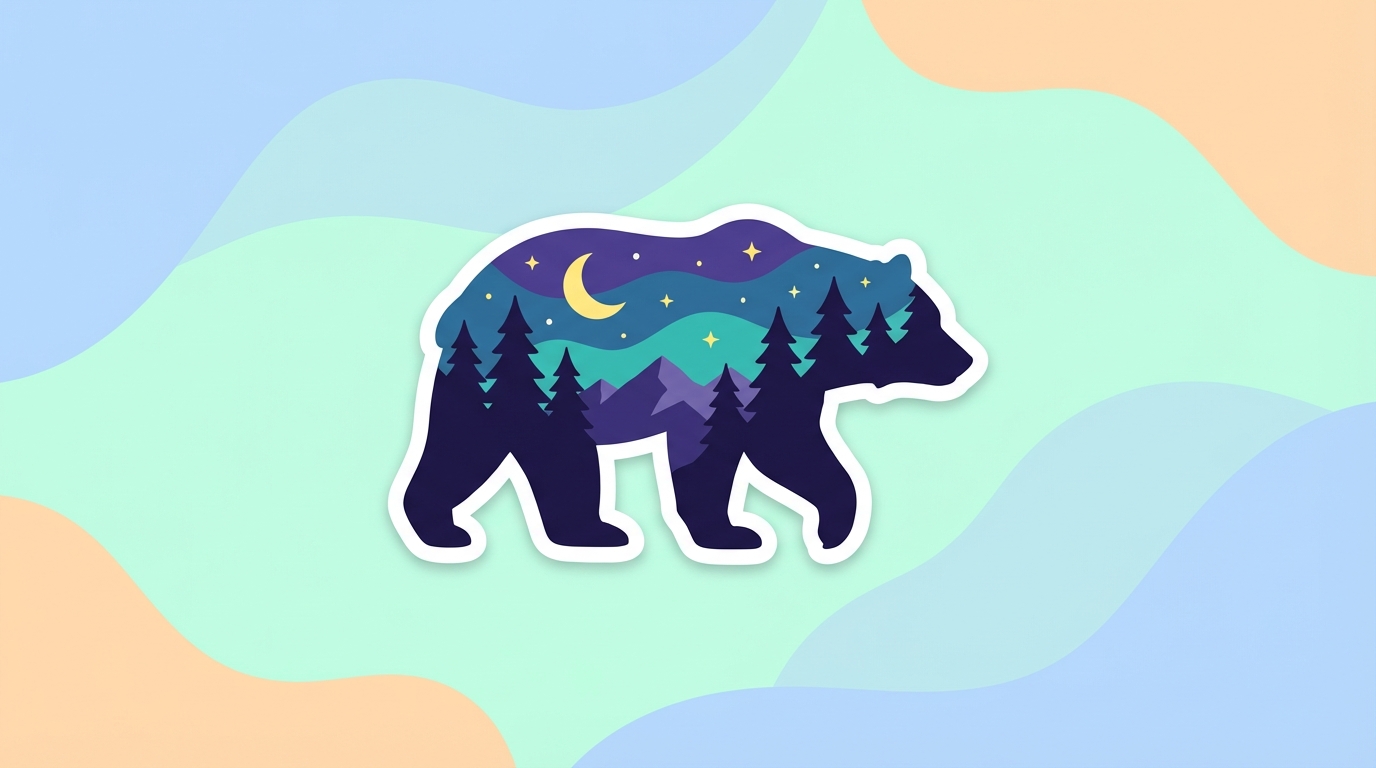 free bear mountain svg night sky design for cricut silhouette hero banner - Free SVG