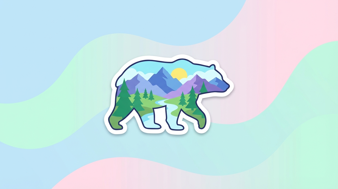 free bear mountain svg premium silhouette design for cricut commercial use hero banner - Free SVG