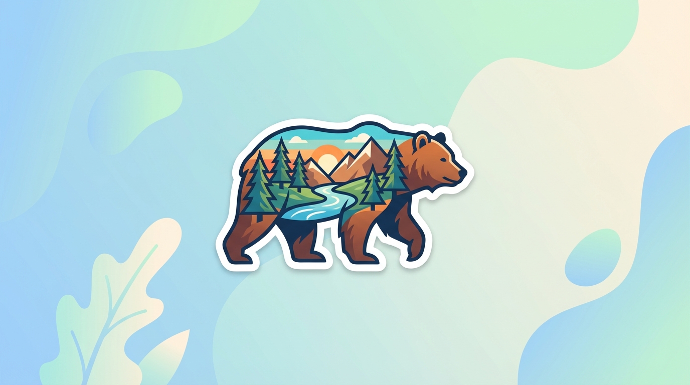 free bear svg mountain wildlife design for cricut silhouette commercial use hero banner - Free SVG