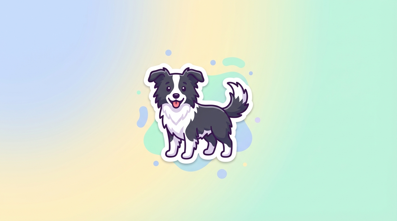 free border collie svg cute dog design for cricut silhouette commercial use hero banner - Free SVG