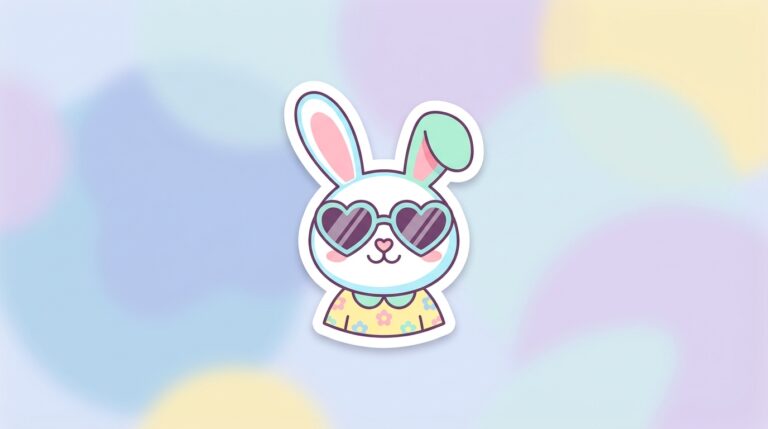 Free Bunny with Sunglasses SVG – Easter Rabbit Cut File for Cricut & Silhouette (Commercial Use)