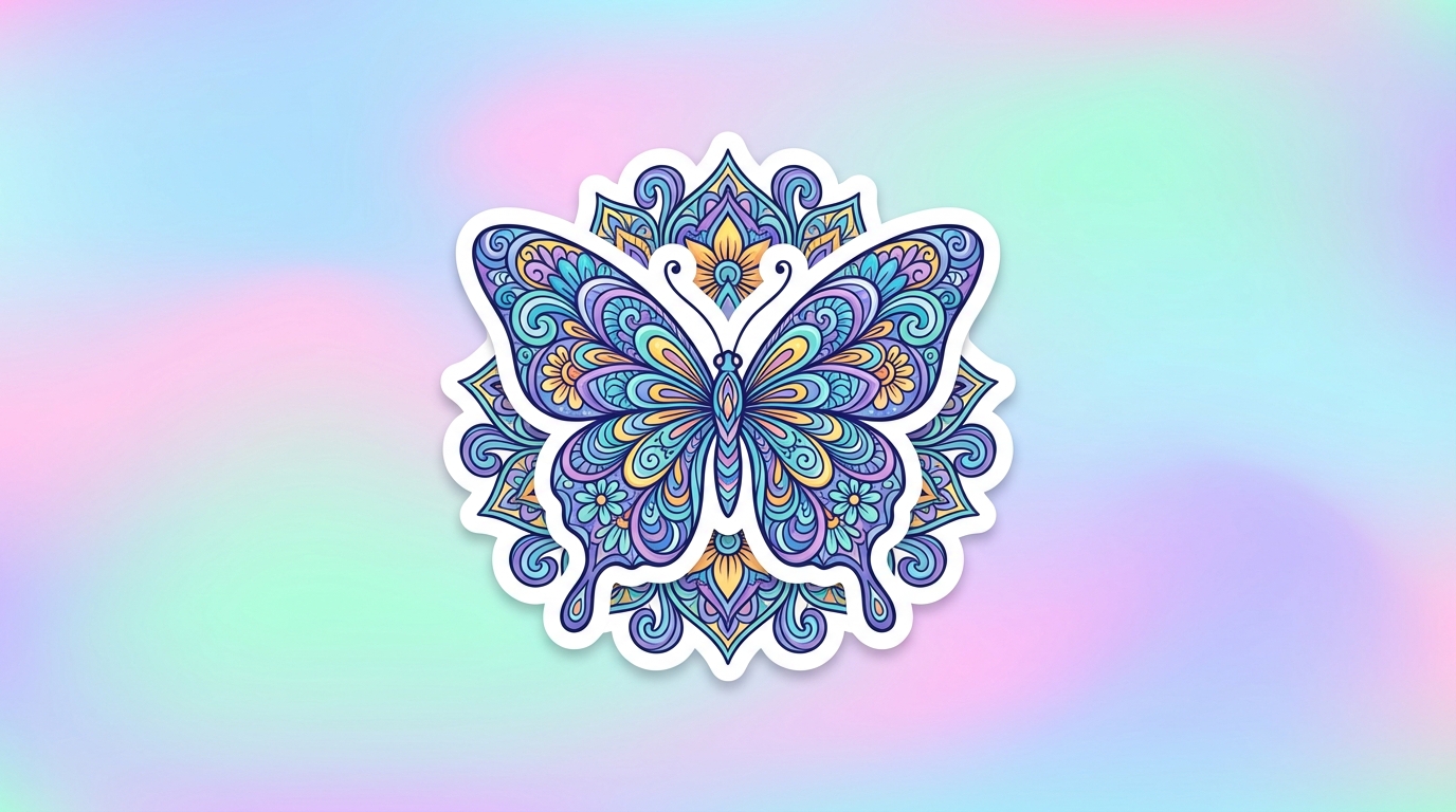 free butterfly mandala svg zentangle design for cricut silhouette commercial use hero banner - Free SVG