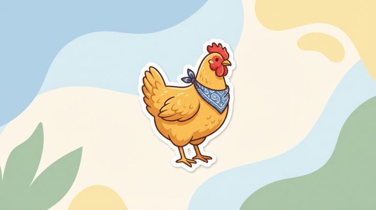 Free Chicken with Bandana SVG – Country Farm Design for Cricut & Silhouette (Commercial Use)