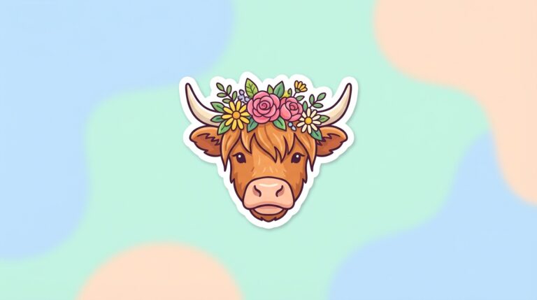 Free Cow SVG – Floral Highland Heifer Design for Cricut & Silhouette