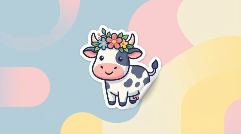 Free Cow with Floral Crown SVG – Adorable Cut File for Cricut & Silhouette (Commercial Use)