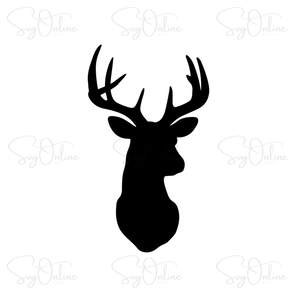 free deer head svg silhouette clipart cut file - Free SVG