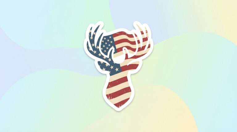 Free Distressed American Flag Deer SVG – Hunting Design for Cricut & Silhouette (Commercial Use)