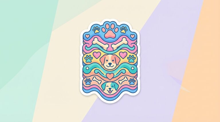 Free Dog Mom SVG – Wavy Stacked Design for Cricut & Silhouette