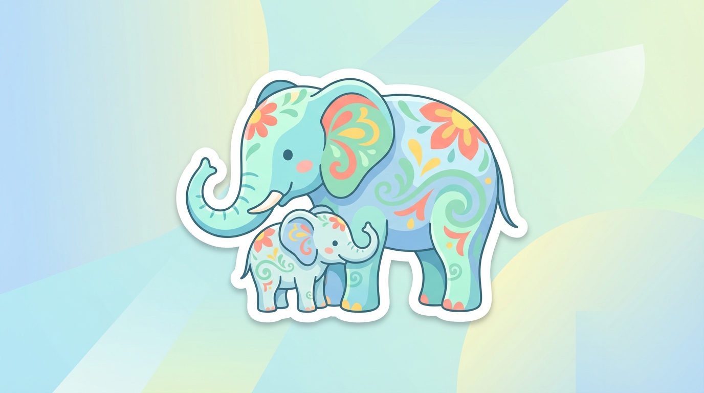 free elephant svg mom baby design for cricut commercial use hero banner - Free SVG