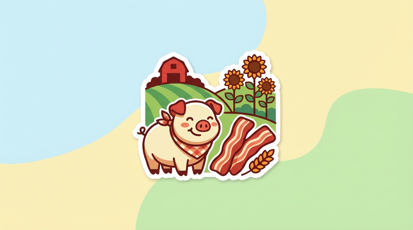 free farm fresh bacon svg farmhouse cut file for cricut silhouette commercial use hero banner - Free SVG