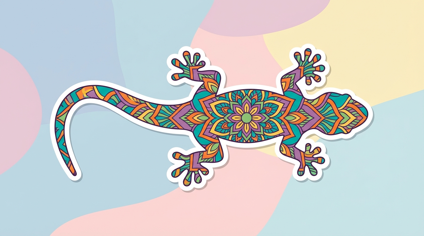 free floral gecko svg mandala lizard design for cricut silhouette hero banner - Free SVG