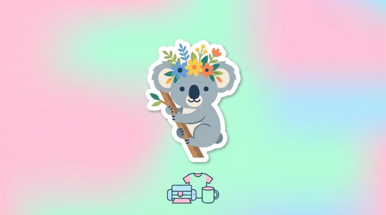 Free Floral Koala SVG – Cute Design for Cricut & Silhouette (Commercial Use)