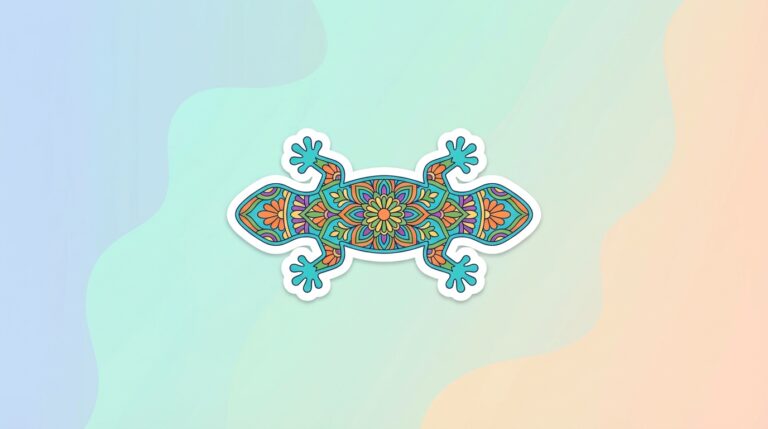 Free Floral Lizard SVG – Mandala Design for Cricut & Silhouette