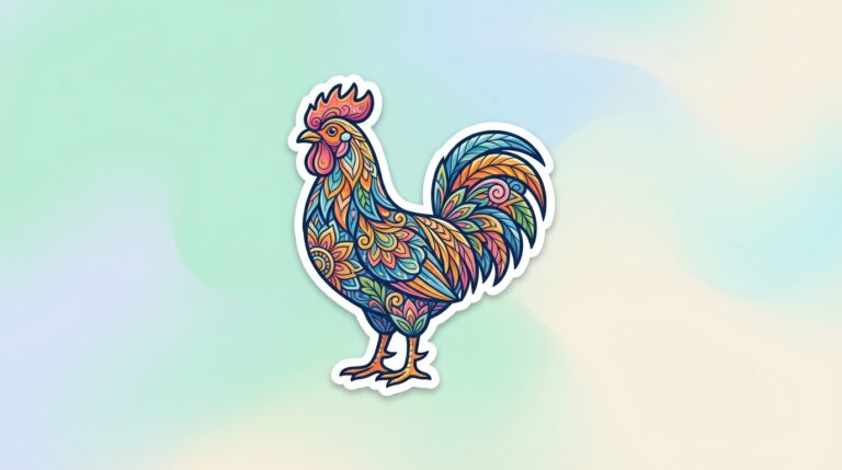 Free Floral Rooster SVG – Mandala Chicken Design for Cricut & Silhouette