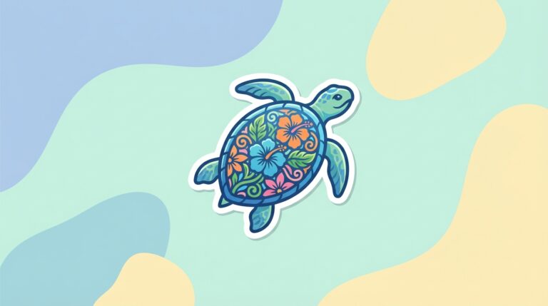 Free Floral Sea Turtle SVG – Ocean Design for Cricut & Silhouette