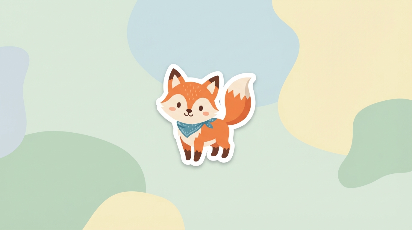 free fox svg cute baby fox with bandana for cricut silhouette hero banner - Free SVG